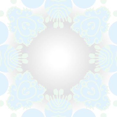 Çiçek motifli dairesel dikişsiz desen, fotokopi alanı