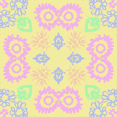 sanatsal soyut dikişsiz desen, vektör illüstrasyon