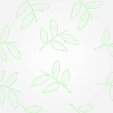 Soyut basit dalların ve yaprakların kusursuz deseni