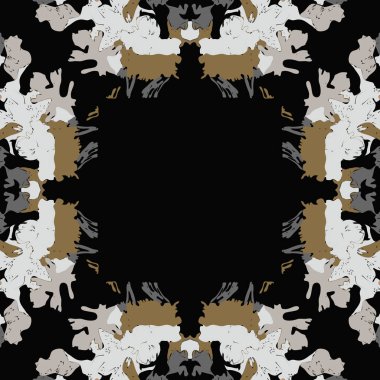 Çiçek motifli dairesel dikişsiz desen, fotokopi alanı