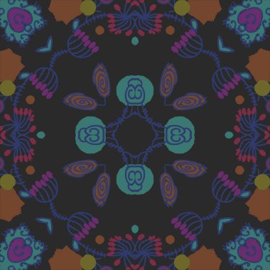 sanatsal soyut dikişsiz desen, vektör illüstrasyon