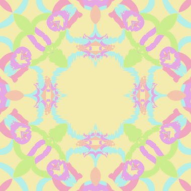 Soyut motifli dairesel dikişsiz desen