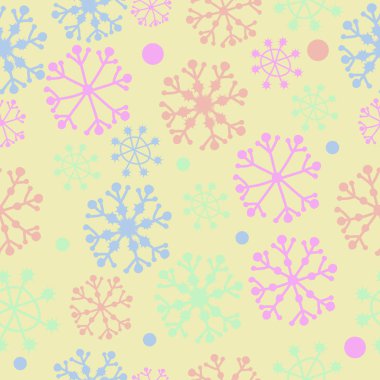 Kış motifleri, kar dikişsiz desen