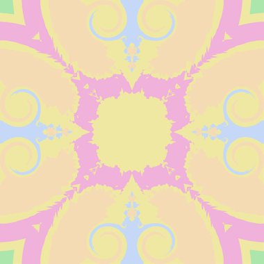 Fotokopi alanı ile dekoratif motif dairesel dikişsiz desen