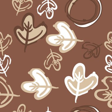 Renk arka planda dikişsiz yapraklar