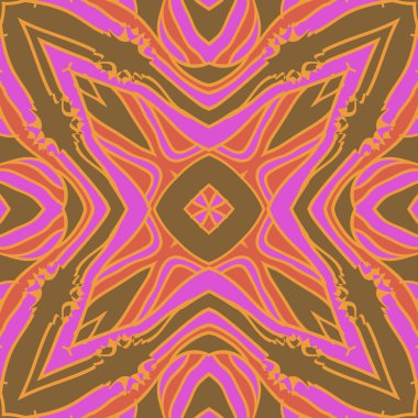 Çiçek motifi dairesel dikişsiz desen, çizgili, noktalar, yıldızlar, çapraz. 