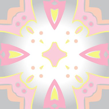 Renkli motif, elips dairesel dikişsiz desen.  