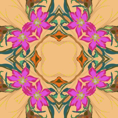 sanatsal soyut dikişsiz desen, vektör illüstrasyon