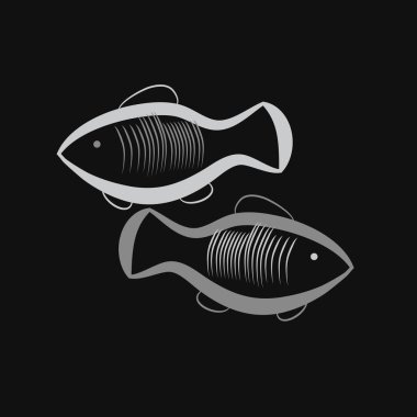 Renkli motif balık dikişsiz desen