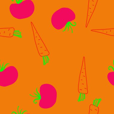 Soyut basit sebze Dikişsiz desen