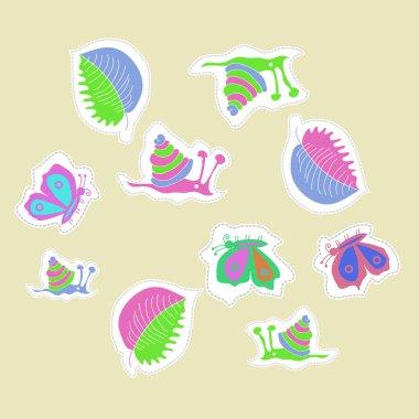 Soyut basit çiçek süsleme Dikişsiz desen