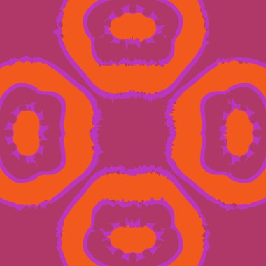 Çiçek motifi dairesel dikişsiz desen, noktalar, elips, çizgili, kopyalama alanı 