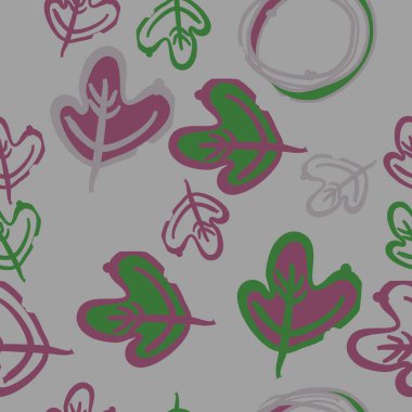 Renk arka planda dikişsiz yapraklar