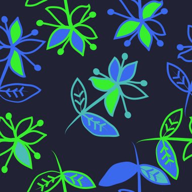 Soyut dikişsiz çiçek deseni, vektör 