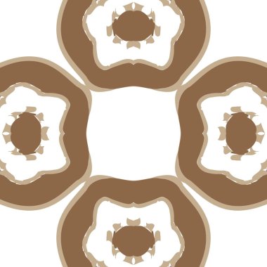 Çiçek motifi dairesel dikişsiz desen, noktalar, delik, kopyalama alanı.  