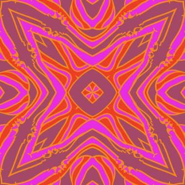 Çiçek motifinin dairesel dikişsiz deseni 