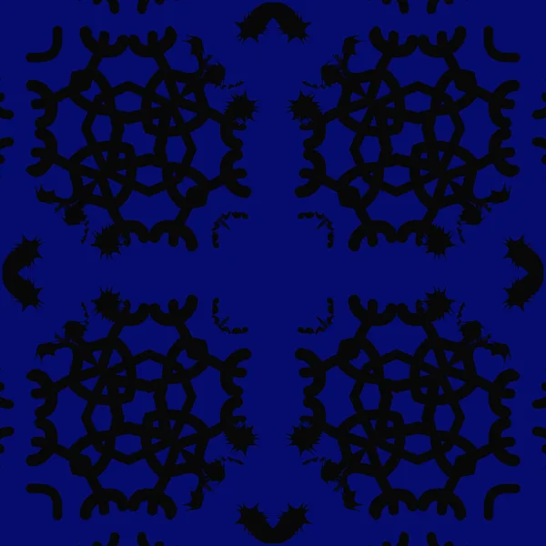 Motif Circulaire Motif Abstrait Avec Flocons Neige Thème Hiver — Image vectorielle