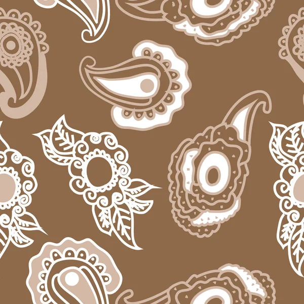 Fondo Vector Sin Costuras Con Ornamentos Étnicos — Vector de stock