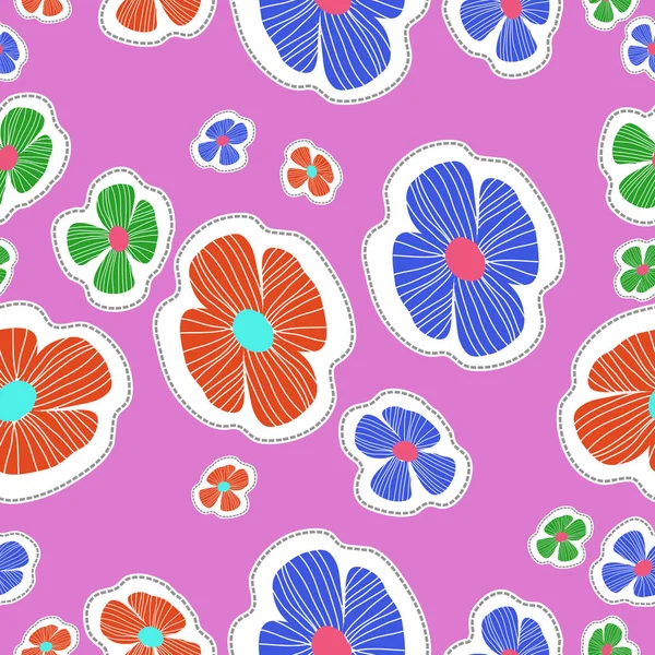 Soyut basit çiçek süsleme Dikişsiz desen