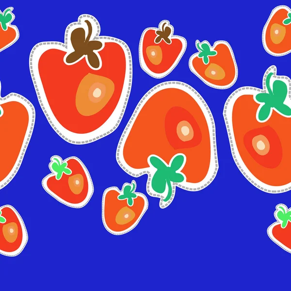 Απρόσκοπτη Μοτίβο Των Αφηρημένων Απλών Φρούτων — Διανυσματικό Αρχείο