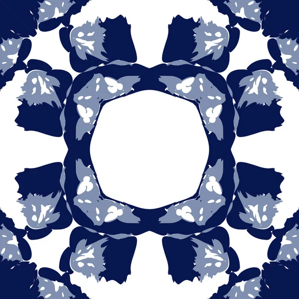 Циркулярный Бесшовный Узор Стилизованного Цветка Эллипсов Пятен Отверстий Копировального Пространства — стоковый вектор