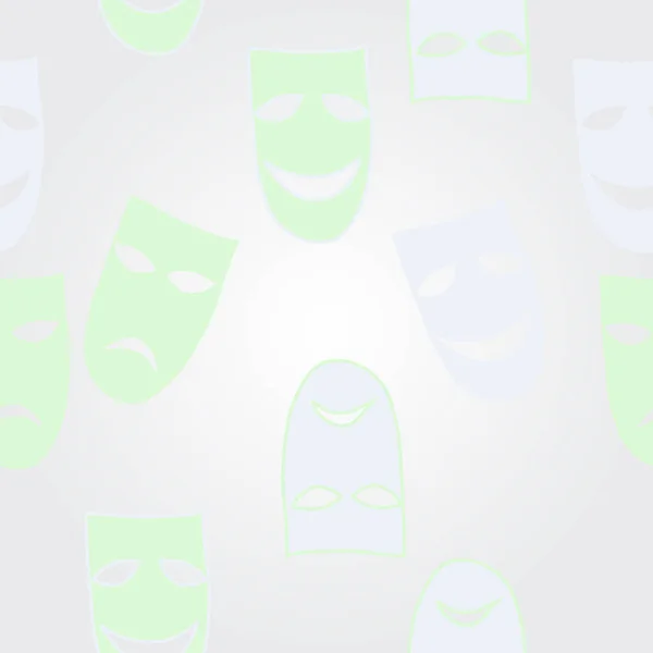 Máscaras Theathral Fondo Color — Vector de stock