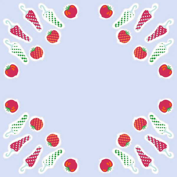 Seamless Pattern Abstract Simple Vegetables — Stock Vector