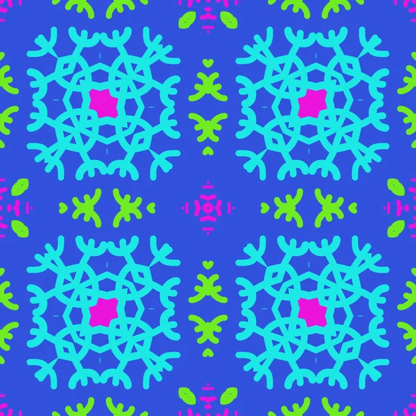 Kreisförmiges Nahtloses Muster Aus Farbigem Motiv — Stockvektor