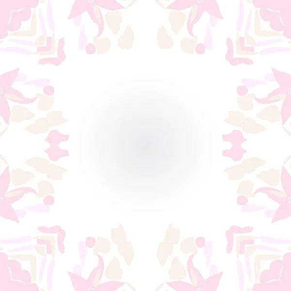 Круглий Безшовний Візерунок Квіткового Мотиву Просто Векторна Ілюстрація — стоковий вектор