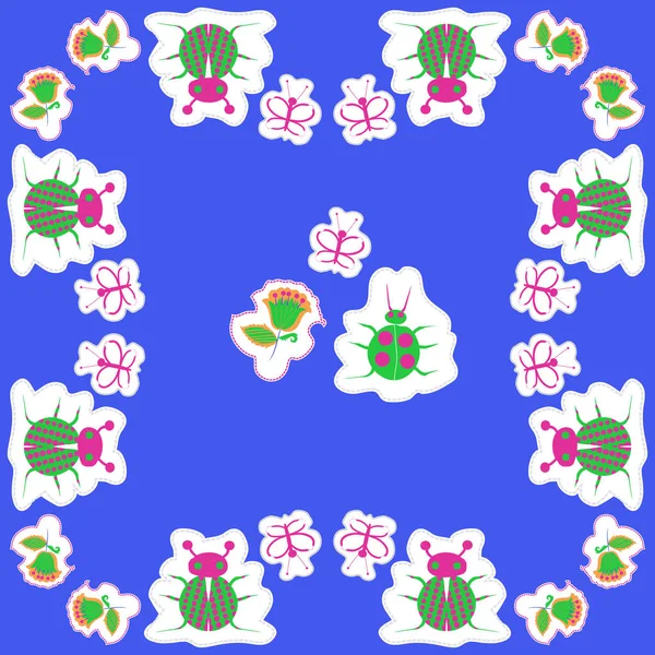 Soyut basit çiçek süsleme Dikişsiz desen