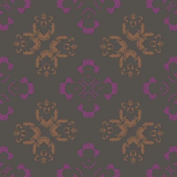 Modèle Circulaire Sans Couture Motif Floral — Image vectorielle