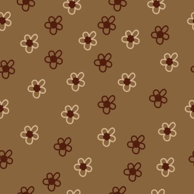 Soyut basit çiçek arka plan Dikişsiz deseni