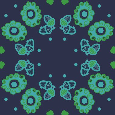 renkli soyut basit meşe palamudu desen