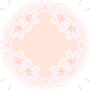 Çiçek motifli dairesel dikişsiz desen, fotokopi alanı