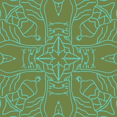 Narin motif, çizgiler, yıldızlar, dalgalar dairesel dikişsiz desen.  