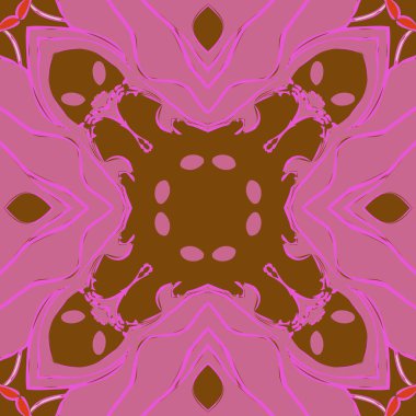 Çiçek motifi dairesel dikişsiz desen, lekeler, delik, elips, çizgili. 