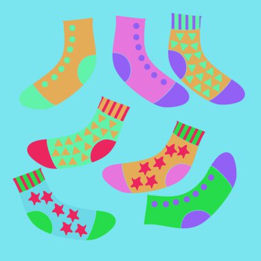 Soyut basit renkli çorap Dikişsiz desen