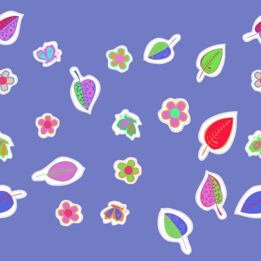 Soyut basit yaprakların kusursuz deseni