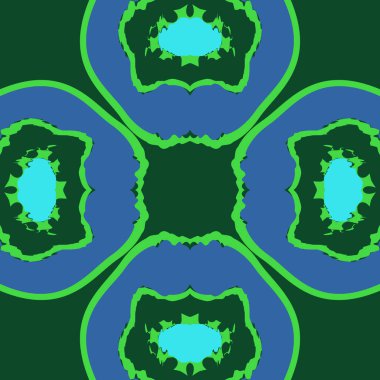 Çiçek motifinin dairesel dikişsiz deseni 