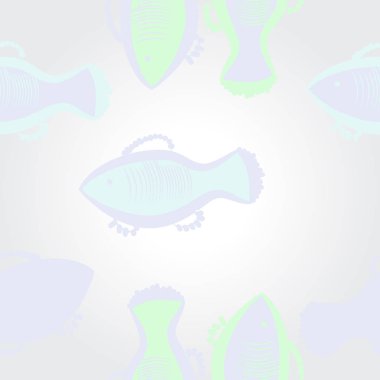 Renkli motif balık dikişsiz desen