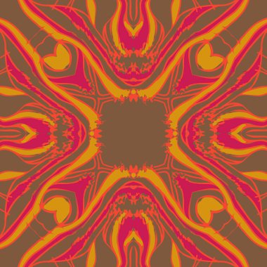 Çizgili motif, karalamalar, noktalar, çizgiler, dalgalar, kopyalama alanı dairesel dikişsiz desen.  