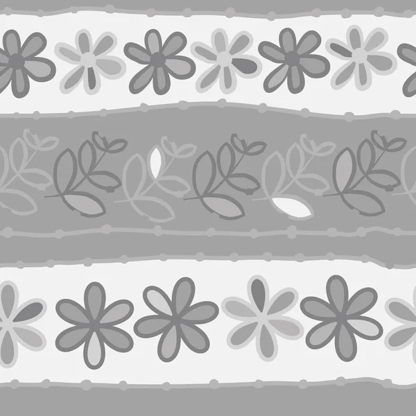 抽象的な単純な花のシームレスなパターン — ストックベクタ