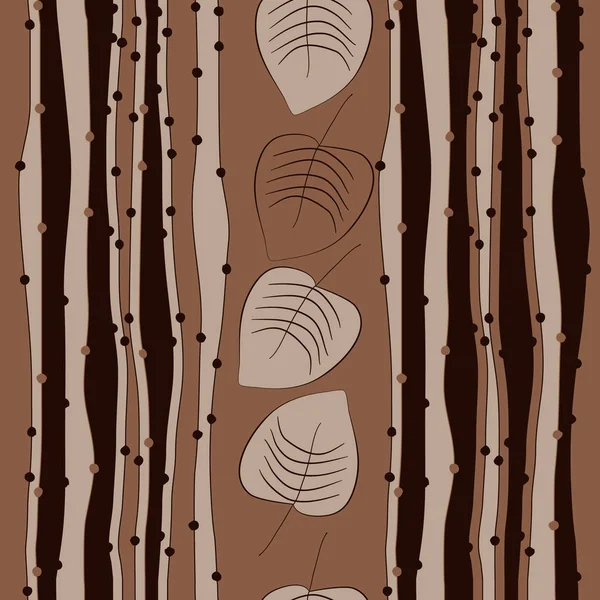 Vektorillustration Des Nahtlosen Musters Mit Blättern — Stockvektor