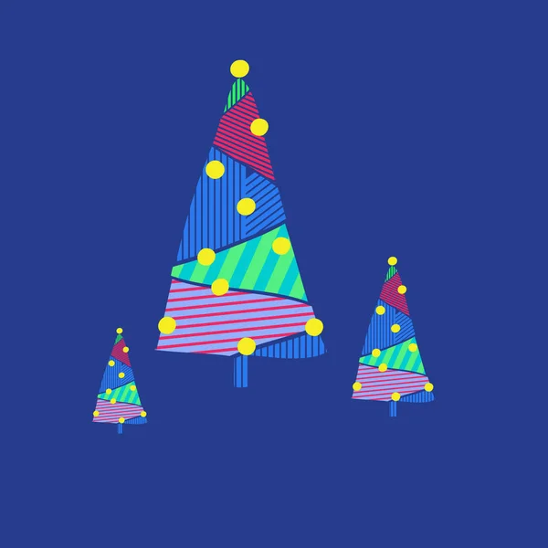 Modèle Noël Sans Couture Avec Sapins Colorés Illustration Vectorielle — Image vectorielle