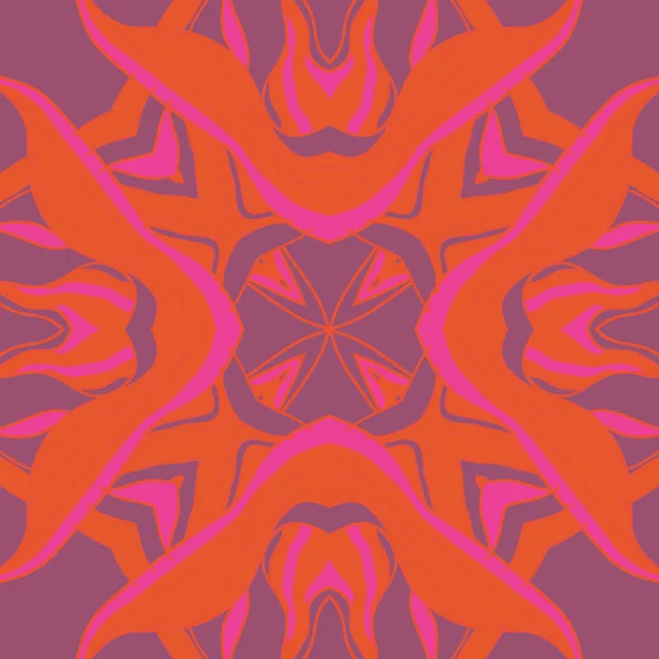 Циркулярный Бесшовный Рисунок Цветочных Мотивов Полос Пятен — стоковый вектор