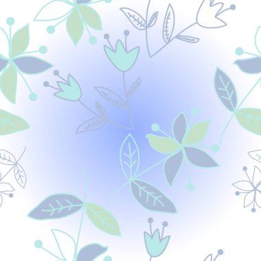 Renkli motif çiçek dikişsiz desen