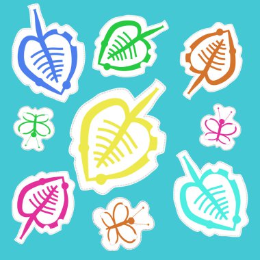 Soyut basit hata ve yaprakların kusursuz deseni