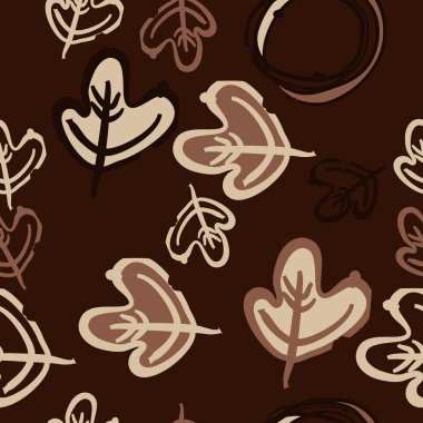 Renk arka planda dikişsiz yapraklar