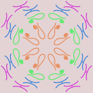 Farklı burçlar ile soyut desen