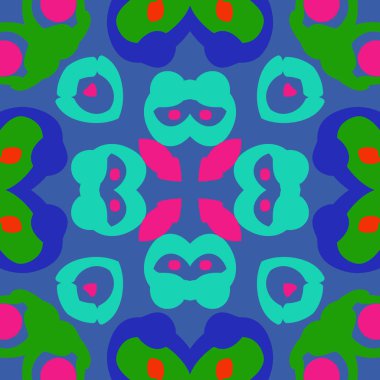 Fotokopi alanı ile dekoratif motif dairesel dikişsiz desen